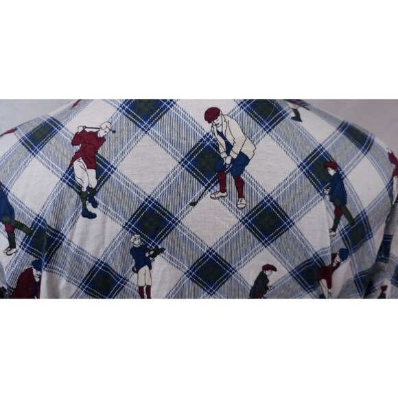 Roundtree & Yorke Golf Players Allover Print Mens L Short Sleeve Polo Shirt - Picture 11 of 12